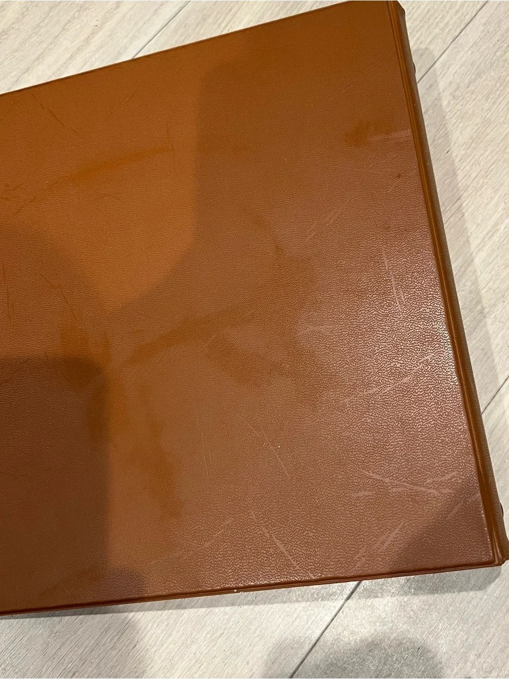 Vintage Brown Spiral Binder Boorum Pease Virgin Vinyl Made in USA